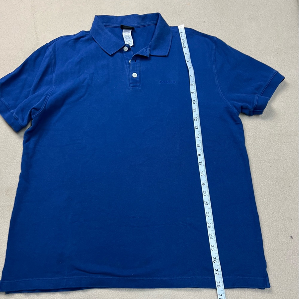 Patagonia Shirt Mens Large Blue Organic Cotton Short Sleeve Casual Embroidered - Picture 2 of 8